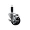 Service Caster 3'' SS Hard Rubber Swivel 1-1/8'' Expanding Stem Caster with Brake SCC-SSEX20S314-HRS-TLB-118 - alternate 1